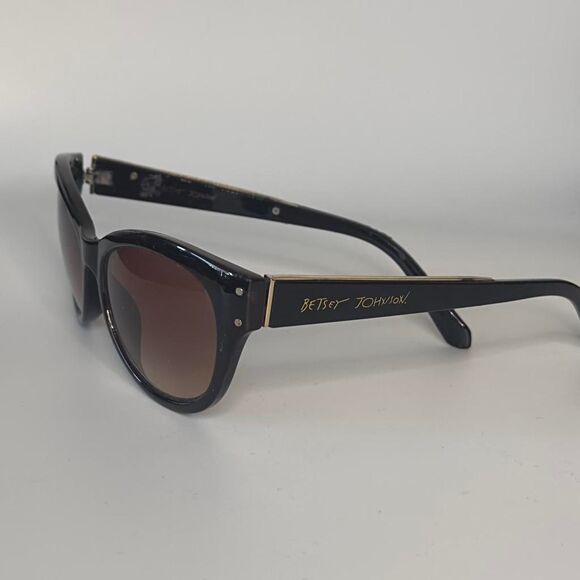 Betsey-johnson Women\'s Gold and Black Sunglasses
